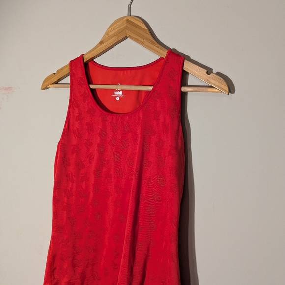 Rabbit Running Red Rabbit Print Racerback Tank Top Large - Picture 2 of 5